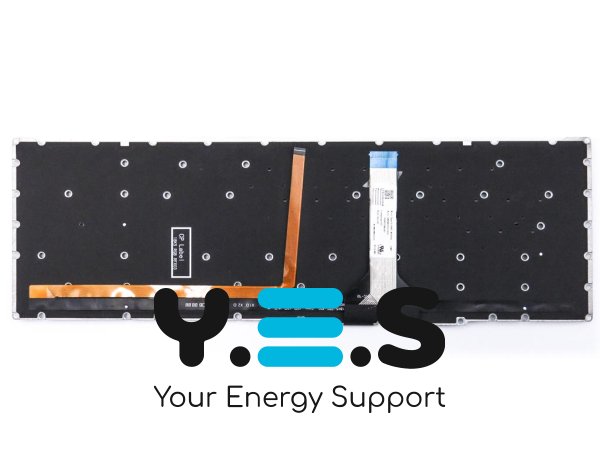 Клавіатура для ноутбуків ACER Nitro 5 AN515-46 / AN515-56 / AN515-57 / AN515-58 / AN517-41 / AN517-54 / AN517-55 / AN517-56 / AN715-51 — чорна RU-розкладка, без рамки, з RGB-підсвіткою