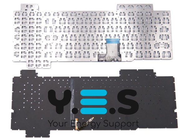 Клавіатура для ноутбуків ASUS FX504/FX504GD/FX504G/FX504GE/FX504GM/FX505/FX505D/FX80/FX80GM/GL703V/GL703VM — чорна (RU), без рамки, з підсвіткою