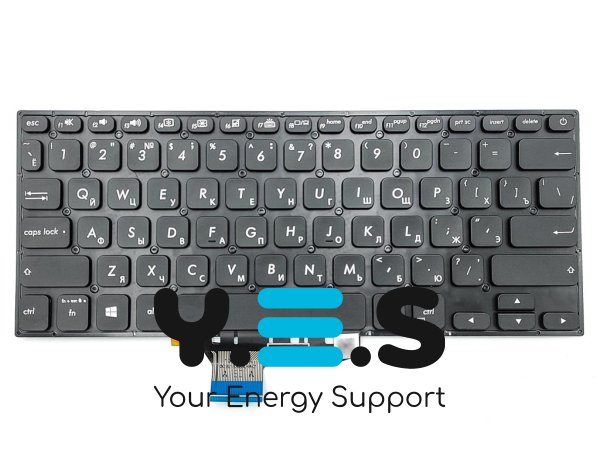 Клавіатура з підсвіткою для ASUS VivoBook S430, X430, S430FA, S430FN, S430UA, S430U, X430FA, X430FN, X430UA — чорна RU, без рамки
