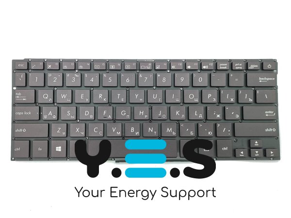 Клавіатура з підсвіткою для ASUS ZenBook UX310, UX310U, UX310UA, UX310UQ, UX310UAK, UX310A, UX310UF, U4000, RX310 — RU Black, без рамки (Original)
