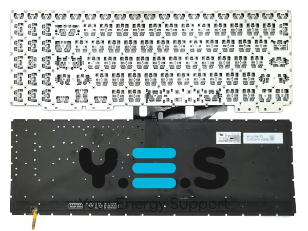 Клавіатура з підсвіткою для ASUS ZenBook UX562FA, UX562FAC, UX562FD, UX562FDX, UX562F, UX562UG — Silver (RU), без рамки, Original