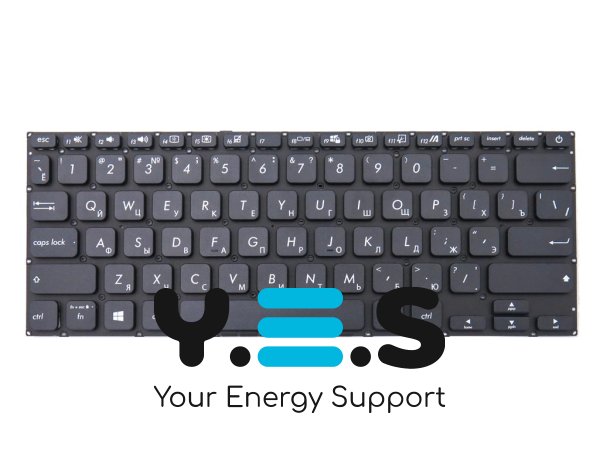 Клавіатура для ноутбука Asus VivoBook X409 / X409F / X409FA / X409FJ / X409U / X409UA / X409UB, чорна (RU), Original