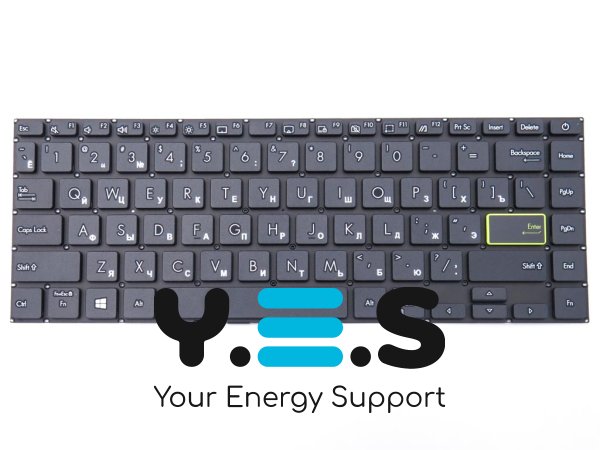 Клавіатура для ноутбука Asus VivoBook S14 S433 / S433EA / S433EQ / S433FA / S433FL / S433JQ та X421, чорна (RU), Original