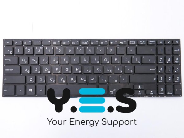 Клавіатура для ноутбука ASUS X560 / X560UD / YX560 / YX560U / YX560UD — чорна, RU-розкладка