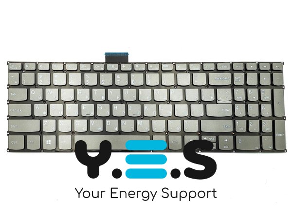 Клавіатура з підсвіткою для ноутбука Lenovo IdeaPad 5-15ALC05 / 5-15ARE05 / 5-15IIL05 / 5-15ITL05 (RU, сірий колір)