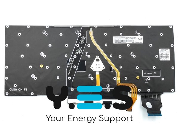 Клавіатура з підсвіткою для Lenovo ThinkPad X1 Carbon 8th Gen, RU Black, Original