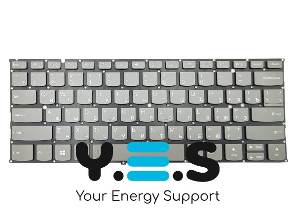 Клавіатура з підсвіткою для Lenovo Yoga 920-13IKB, Yoga 6 pro, Flex Pro-13IKB — RU, сіра
