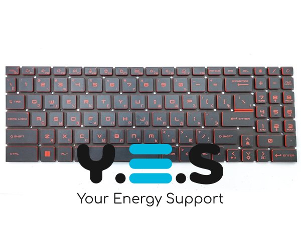Клавіатура для ноутбуків MSI GF66 / GF76 / GP76 / GE76 / GL76 / GL66 / MS-1582 / MS-17L1 / MS-17H3, RU розкладка, чорна, з червоною підсвіткою, Original