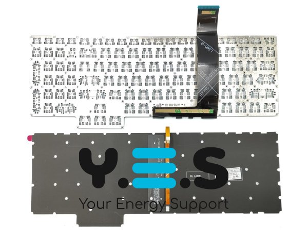 Клавіатура для ноутбуків Lenovo Gaming 3-15IMH05 / 15ARH05 / 15ACH / 15IHU6, GY530 / GY550 / GY570, Legion 5-15IMH05H / 15ARH055P / 5P-15IMH05 — чорна (RU), підсвітка Blue, Original