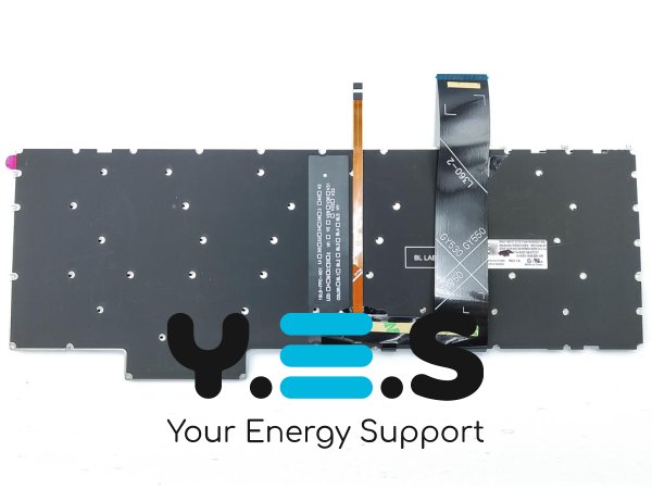 Клавіатура з білою підсвіткою для Lenovo Gaming 3-15IMH05 / 15ARH05 / 15ACH, GY530 / GY550 / GY570, Legion 5-15IMH05H / 15ARH055P / 5P-15IMH05 (RU, Black) Original