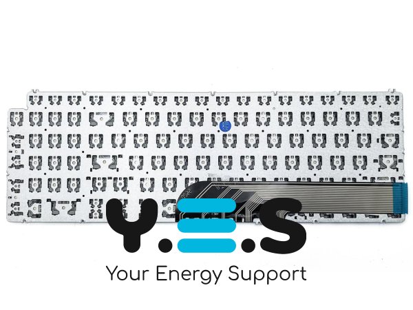 Клавіатура для ноутбуків DELL Inspiron 7591/5590/5591/5594/5598/7590/5593/5584/7790, P90F/P83F, 7500/7501/5501/5502 — срібляста, RU layout