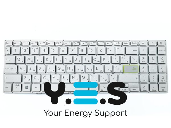 Клавіатура для ноутбуків ASUS X521, X521EA, X521EQ, X521FA, X521FL, X521JQ, X521UA, S533, S533E, S533F — RU Silver, Original