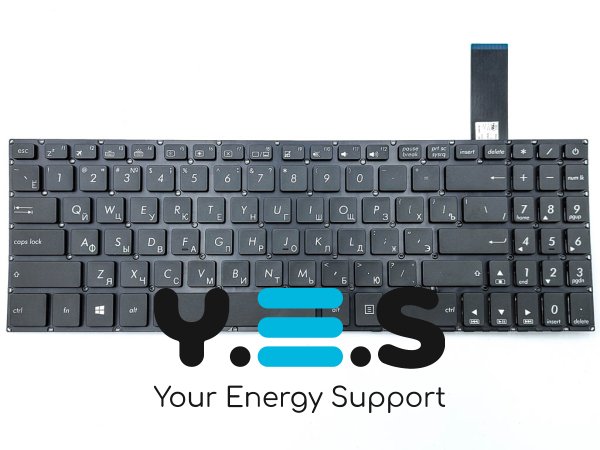 Клавіатура з підсвіткою для ноутбуків ASUS FX570UD, FX570Z, FX570ZD, FX570U, X570U, X570UD, X570ZD, X570D, K570U, K570UD, K570Z, K570ZD — чорна (RU)