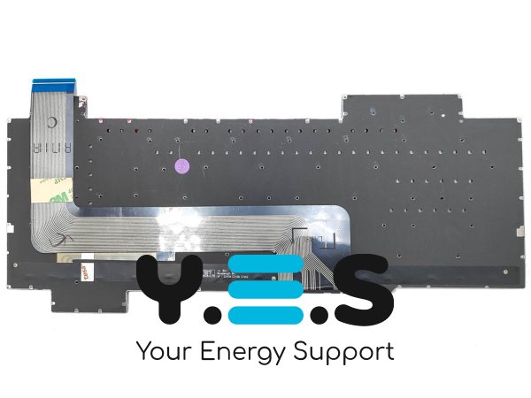 Клавіатура для ноутбуків ASUS FX503, FX503V, FX503VM, FX503VD, FX63, FX63V, FX63VD, FX63VM, GL503 V.2 — без верхніх додаткових кнопок, RU Black, без рамки, з підсвіткою