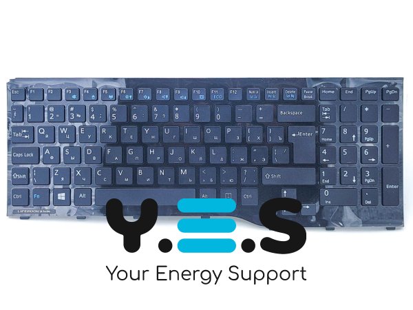 Клавіатура для ноутбука Fujitsu Lifebook AH552 — RU розкладка, чорна, з рамкою