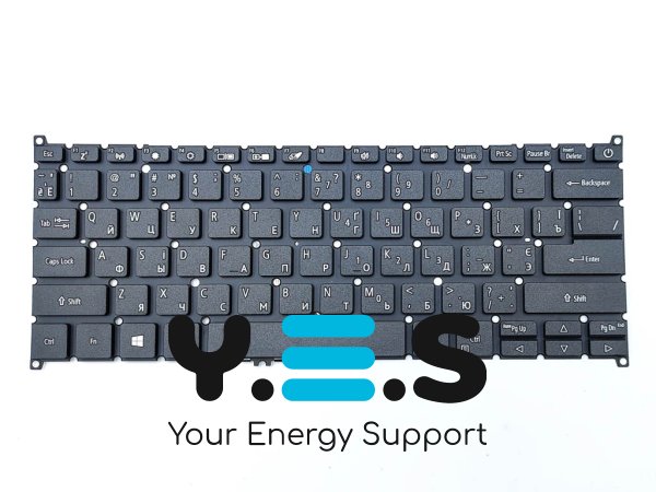 Клавіатура для ноутбуків ACER Swift SF114-32 / SF114-34 / SF313-51 / SF314-41 / SP513-51 / SP513-52NP / SP513-53 / SP514-52 / SP314-53 — українська розкладка (UA), чорна