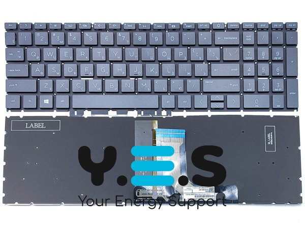 Клавіатура з підсвіткою (RU, чорна) для HP Pavilion 15-EG, 15-EH, 15S-ER, 15-ER, 17-CN, 17-CP, 17Z-CP та HP 255 G9 G10 — Original