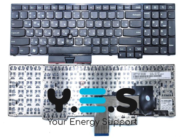 Клавіатура для ноутбука Lenovo ThinkPad E530 / E530C / E535 / E545, чорна (RU)