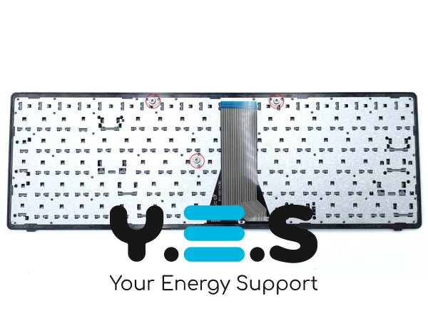 Клавіатура для Lenovo IdeaPad G500s/G505s/S500/S510p/Z510/Flex 15/15D — чорна (RU), з рамкою Silver