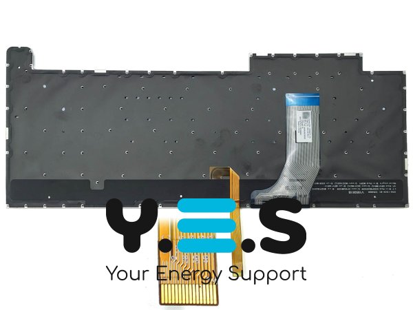 Клавіатура для ноутбуків ASUS G731, G731GW, G731GT, G731GD, G731GU, G731GV, G732L, G732G, G712, G712L — срібляста, з RGB-підсвіткою, роз’єм 16 pin (RU)