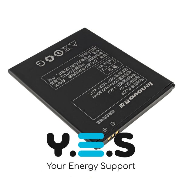 Акумулятор Lenovo BL229 для смартфонів Lenovo A8 та Lenovo A808T — 3.7V, 2500mAh (9.5Wh)