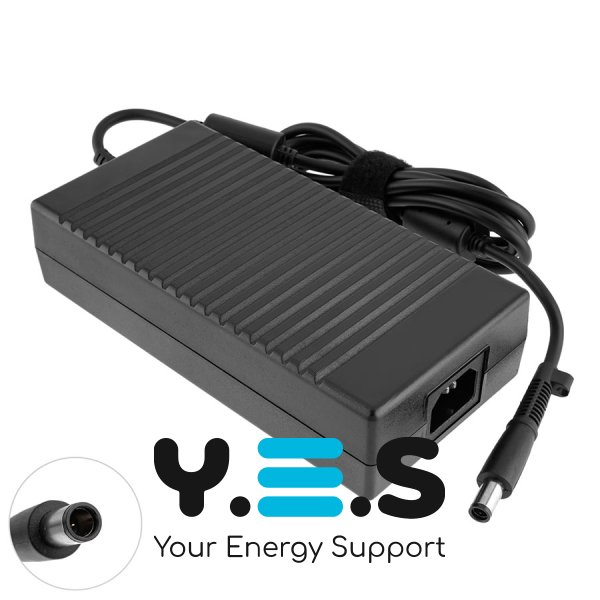 Блок живлення для ноутбука HP 19V 9.5A 180W (роз’єм 7.4×5.0 PIN, прямокутний), чорний