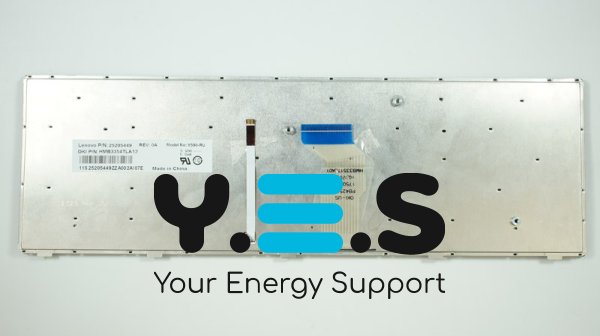 Клавіатура для ноутбука Lenovo Y500, Y510p — чорна, з підсвіткою клавіш, RU-розкладка