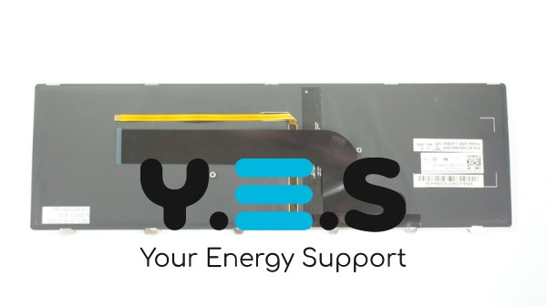 Клавіатура для ноутбука Dell Inspiron 7537 — срібляста, RU-розкладка, підсвітка клавіш, у комплекті з фреймом