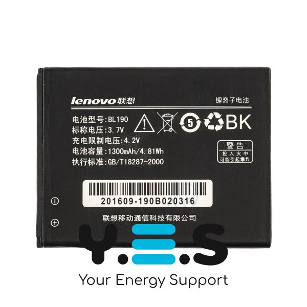 Акумулятор Lenovo BL190 для смартфона Lenovo A366T — 3.7V, 1300mAh (4.81Wh) Original