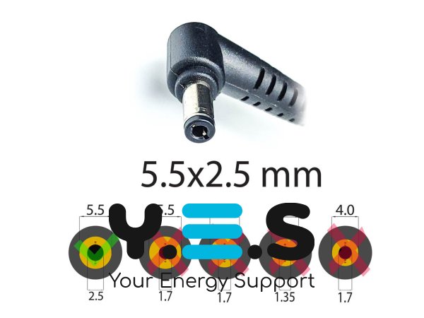 Адаптер живлення для ноутбуків ASUS 19V 9.5A 180W, штекер 5.5×2.5, без мережевого кабелю