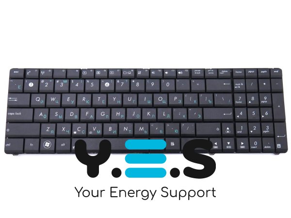 Клавіатура для ноутбуків ASUS N53/X53/X53S/X53SV/K53E/K53S/K53SD/K53SV/K54H/X54H/X55/F50/X61/A50/G51/G51Jx/G51V/A72/G72/G73/X75 — чорна, розкладка RU