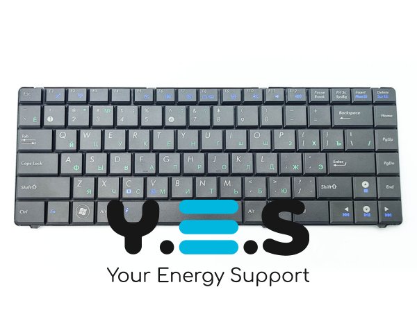 Клавіатура для ноутбуків ASUS K40, P81IJ, P80, P81, F82, X8 — чорна, RU-розкладка