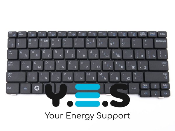 Клавіатура для ноутбуків Samsung N148/N150/N100/N128/N145/N143/NB30/NB20/N138 — чорна, розкладка RU