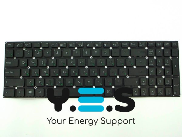 Клавіатура для ноутбуків ASUS X551, X551C, X551CA, X551M, X551MA, X551MAV, F551C, F551CA, R512M, F551M, K553M — чорна RU, без рамки, короткий шлейф (OEM)