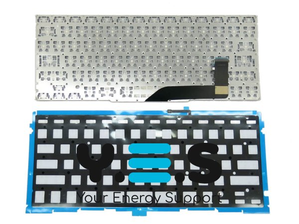 Клавіатура з підсвіткою для Apple MacBook Pro A1398 (MC975, MC976, 2012), RU-розкладка, малий Enter