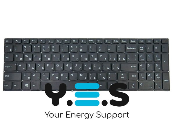 Клавіатура для Lenovo IdeaPad 110-15IBR / 110-15ACL / 110-15AST — чорна, без рамки, розкладка RU, SN20K93009, Original