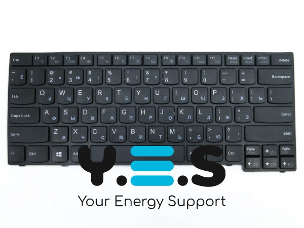 Клавіатура для ноутбука Lenovo IdeaPad E40-70 / E40-30 / E40-45 / E40-80 / E40-81 / E41-70 / E41-80 — RU, чорна, з рамкою
