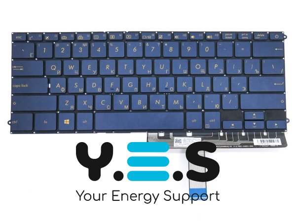 Клавіатура з підсвіткою RU Blue для Asus UX490, UX490CA, UX490UA, UX490U, UX490UAR (Original)