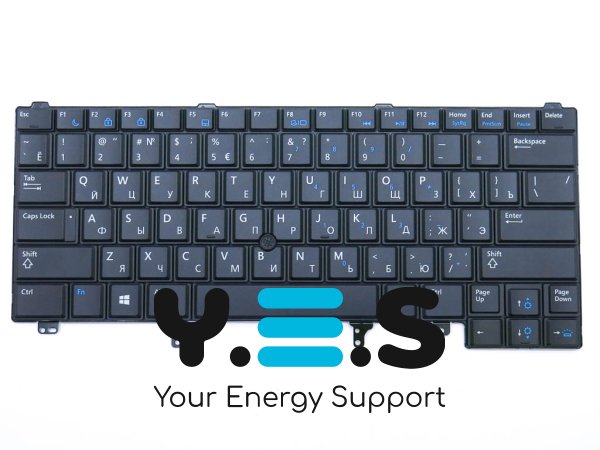 Клавіатура з підсвіткою для ноутбуків Dell Latitude E6420, E6440, E6430, E5420, E5430, E6320, E6330 — чорна RU (Blacklit)