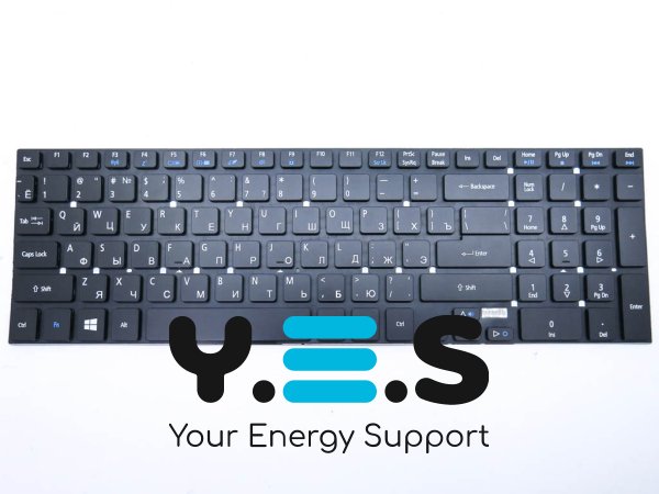 Клавіатура з підсвіткою для ноутбуків ACER Aspire 5830, 5830G, 5830T, 5755G, E1-522, E1-530G, E1-532, E1-731, V3-531, V3-551G, V3-571G — чорна, RU, Backlit
