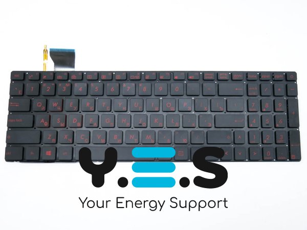 Клавіатура з підсвіткою для ASUS GL552, GL552V, GL552J, GL552JX, GL552VL, GL552VW, GL552VX — RU Black, без рамки, Original
