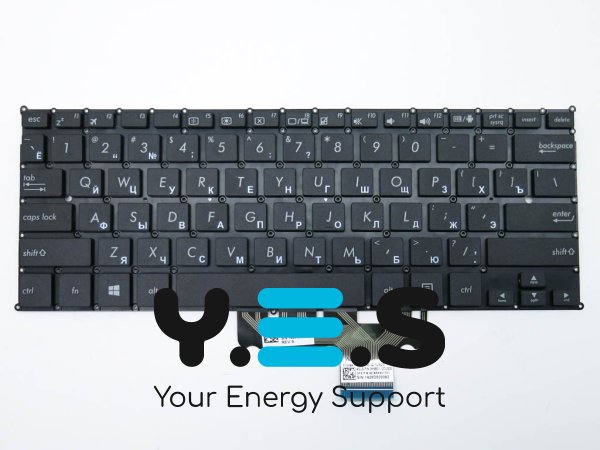 Клавіатура для ноутбука ASUS TX201 / TX201L / TX201LA — чорна, розкладка RU, без рамки
