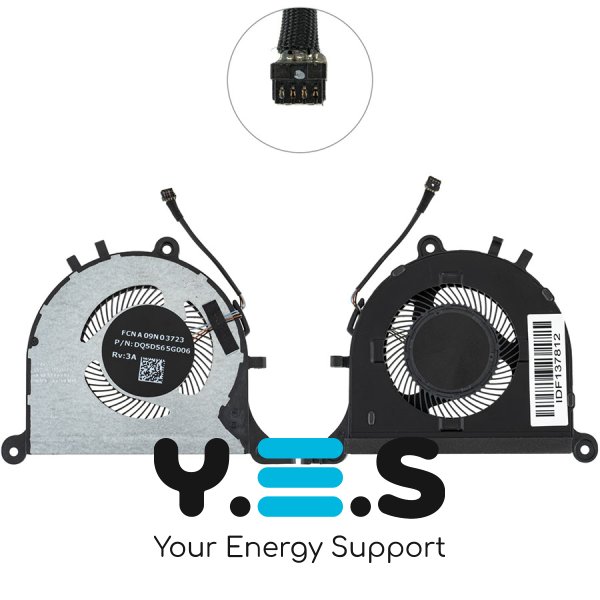 Вентилятори (2шт CPU+GPU) для Lenovo Yoga Slim 7 14IIL05/15IIL05 DQ5D555G075+DQ5D565G006 Original