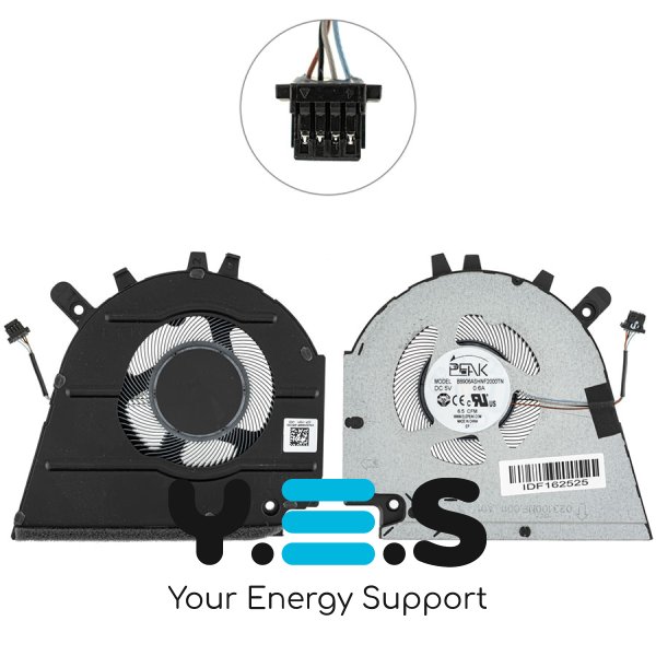 Вентилятори (лівий+правий) для Dell Inspiron 15 Plus 7510, 4-pin, 0GJN2R/0CNNWF Original