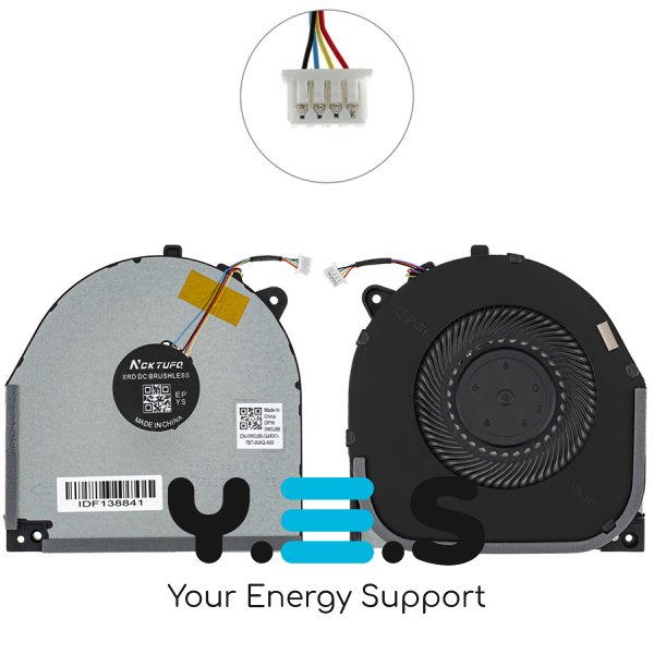 Кулер (2 вентил.) для ноутбука Lenovo Legion Y530-15ICH / IdeaPad Legion Y530, 5F10R40214