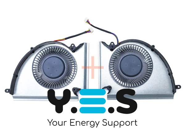 Кулер (вентилятор) CPU+GPU PABD1A010SH DC12V для MSI GP76 Leopard / GE76 Raider, пара