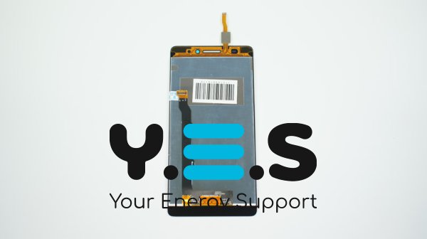 Дисплей Lenovo A7000 чорний з тачскріном, без рамки, 1280×720