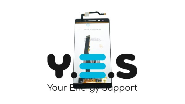 Дисплей Lenovo K8 Note чорний з тачскріном у зборі, без рамки