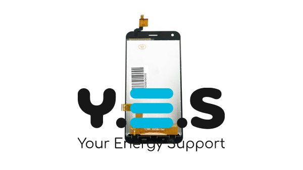 Дисплей FLY FS454 Nimbus 8 чорний у зборі з тачскріном, без рамки