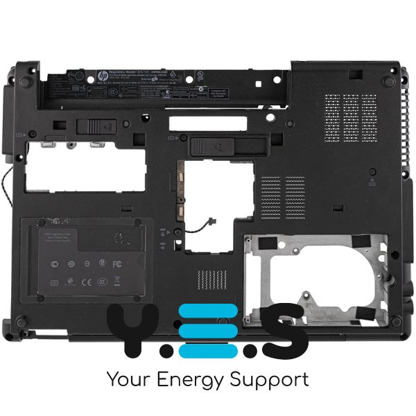 Нижня кришка ноутбука б/в для HP 8440p, Compaq 8440p, EliteBook 8440p, чорна